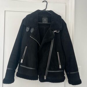 Zara Sherpa Motto Jacket!